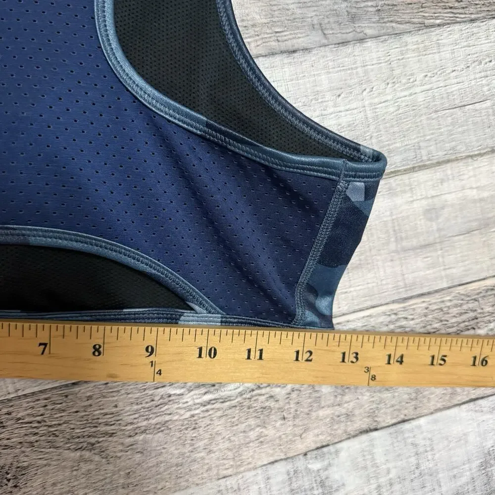 Nike Dri-FIT Swoosh DD1199-493 Women's Ashen Slate/Midnight Navy Sports Bra S